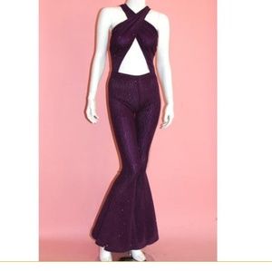 Selena Inspired Purple Jumpsuit
